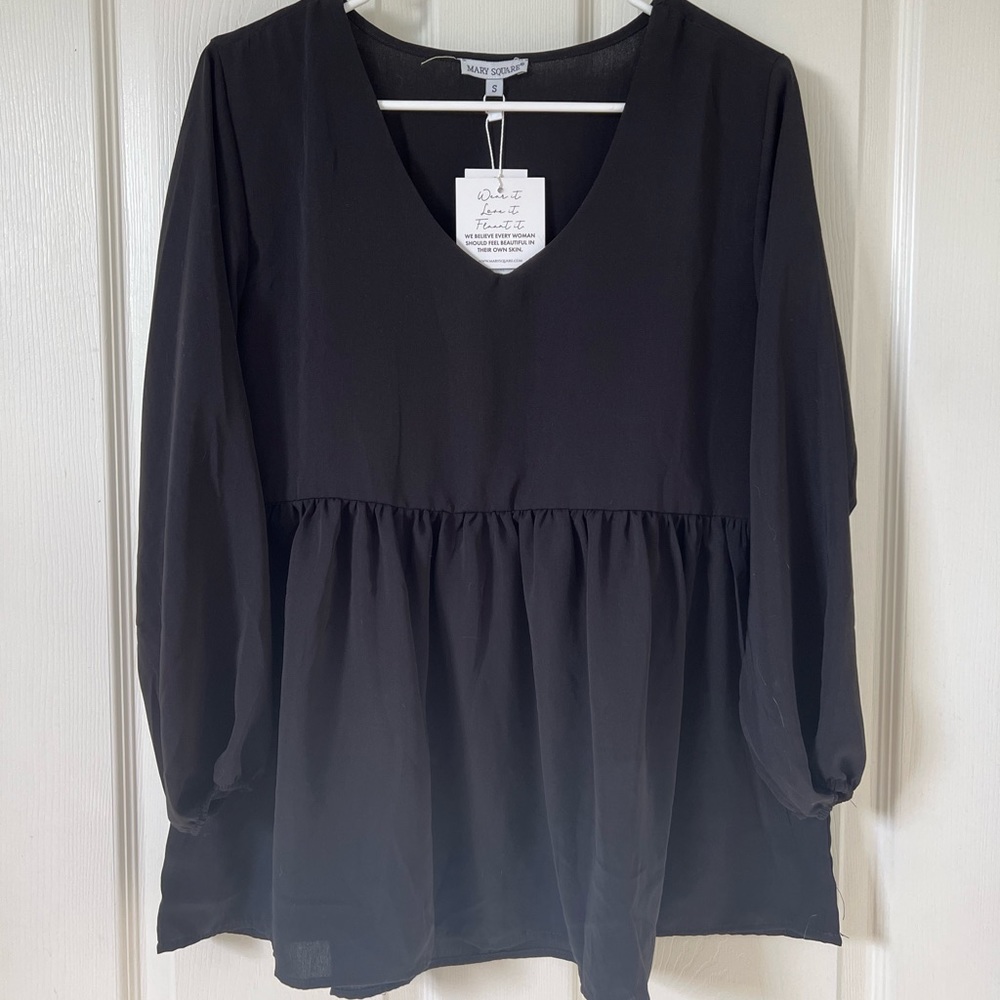 Black long sleeve top